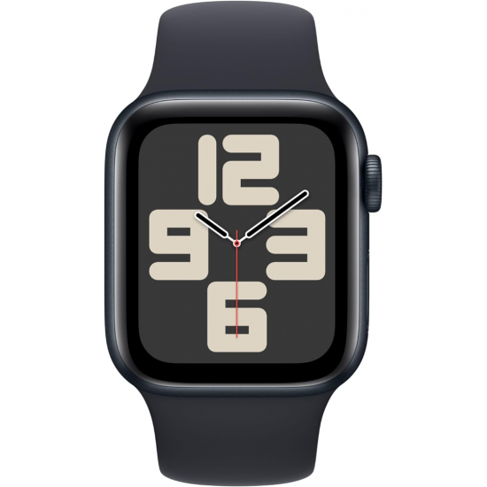 Apple Watch SE 2023 2. Generation (GPS, 40 mm) - Midnight-Aluminiumgehäuse mit S/M Midnight-Sportarmband