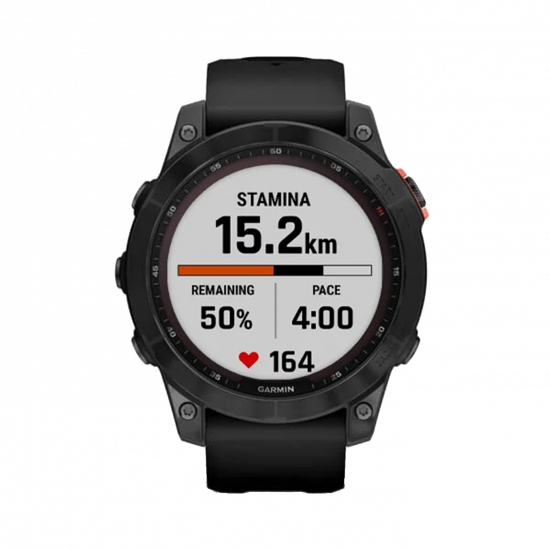 Garmin Fenix 7 Solar Edition (47 mm) – Schiefergrau mit schwarzem Band