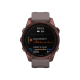 Garmin Fenix 7S Sapphire Solar Edition (42 mm) – Dark Bronze Titanium mit schiefergrauem Band