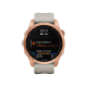 Garmin Fenix 7S Solar Edition (42 mm) – Roségold mit hellem Sandband