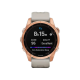 Garmin Fenix 7S Solar Edition (42 mm) – Roségold mit hellem Sandband