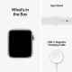 Apple Watch SE 2022 2. Generation (GPS, 40 mm) – Silbernes Aluminiumgehäuse mit weißem Sportarmband M/L