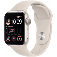 Apple Watch SE 2022 2. Generation (GPS, 40 mm) – Polarstern Aluminiumgehäuse mit S/M Polarstern Sportarmband